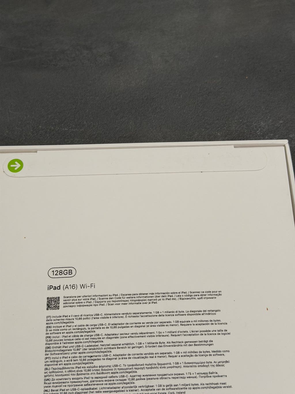 Productgegevens van iPad